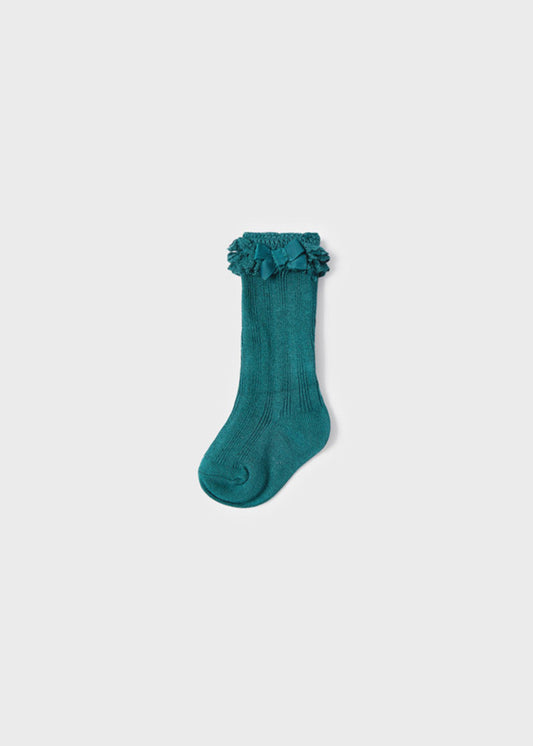 Ruffle Long Bow Socks