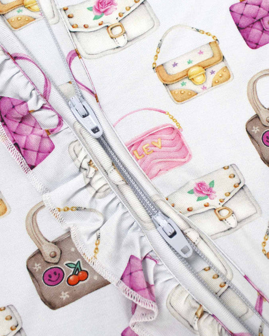 Jules Ruffled Zipper Footie