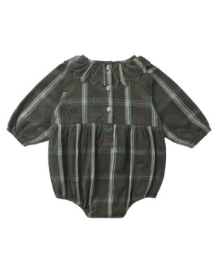 Freya Romper // Holiday Plaid