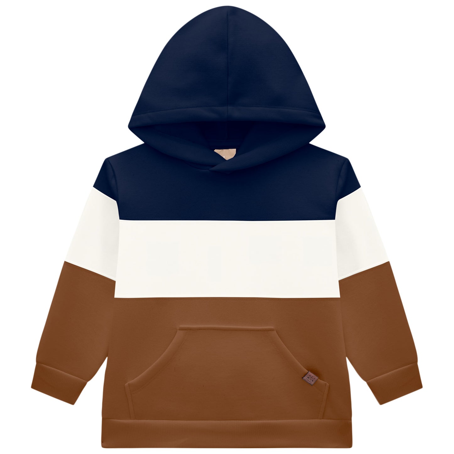 Children's navy colorblock hoodie