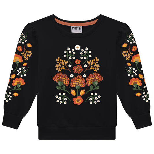 Floral Sweatshirt and Short Set