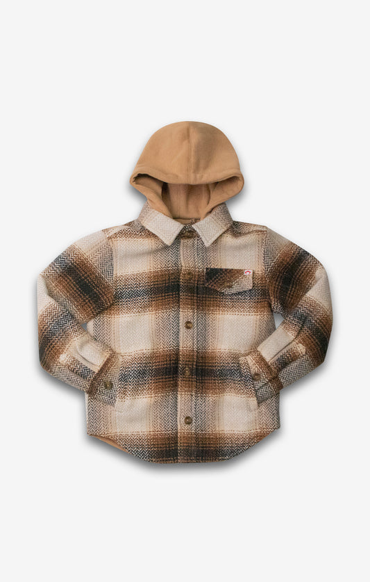 Glen Hooded Shirt // Lumber Plaid