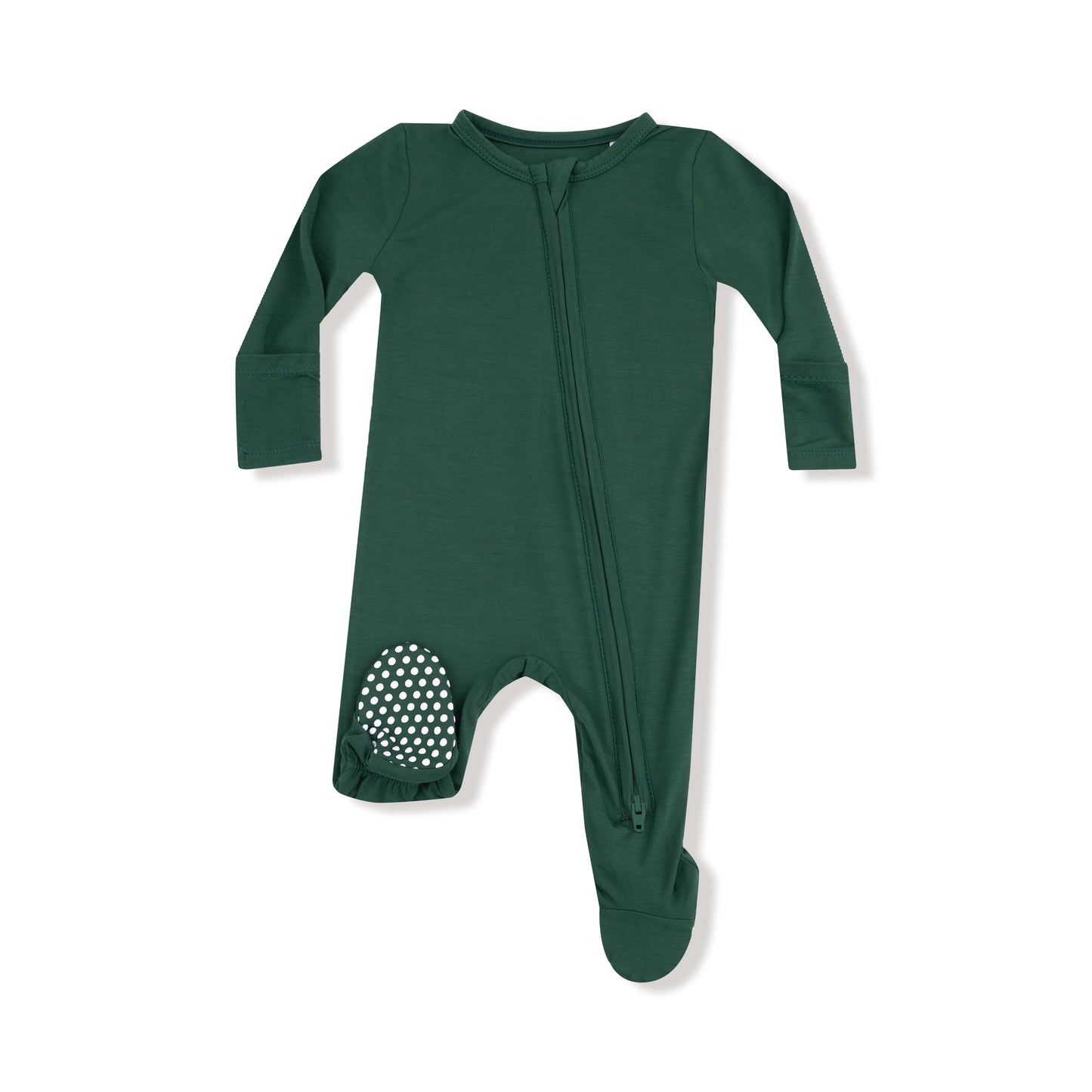 Hunter Green 2-Way Zipper Footie
