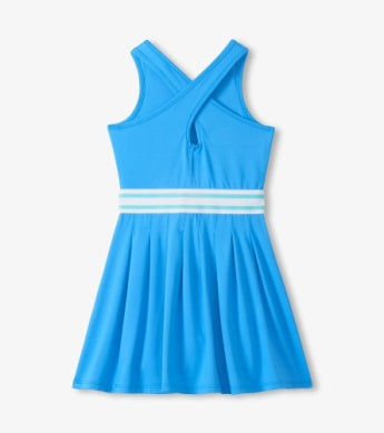 Malibu Blue Pleated Active Dress