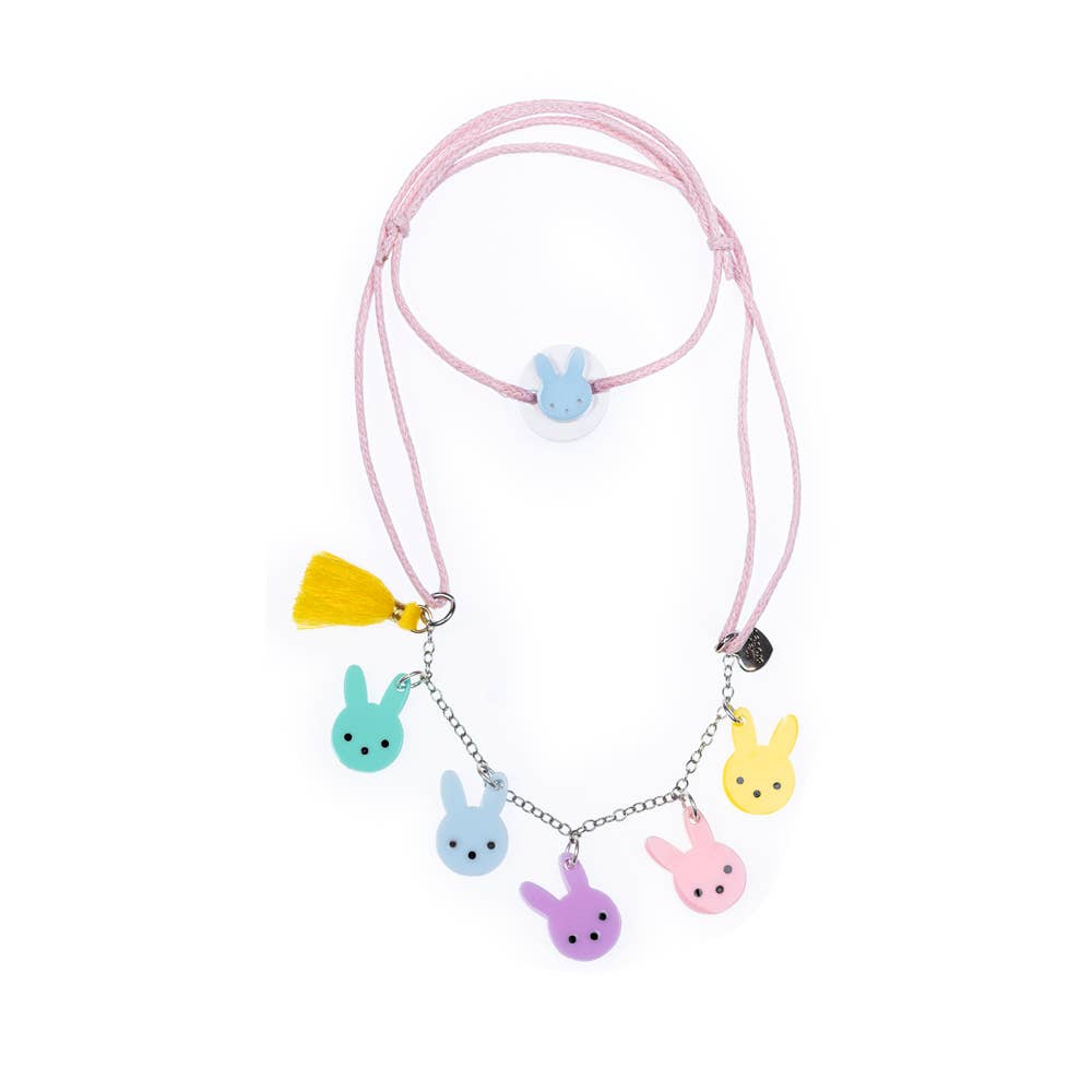 Cute Bunny Pastel Colors Necklace