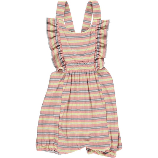 Kristin Shorty Romper // Pink Multi Stripe