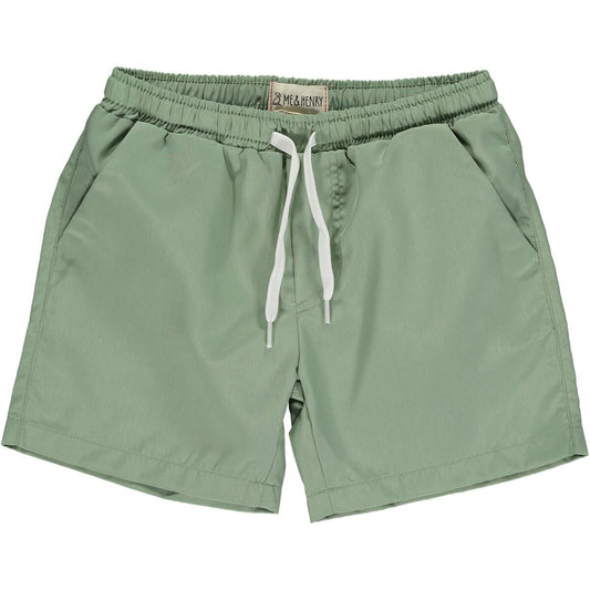 Green shorts with a drawstring 