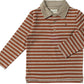 Waverly Polo // Brown & Beige Stripe