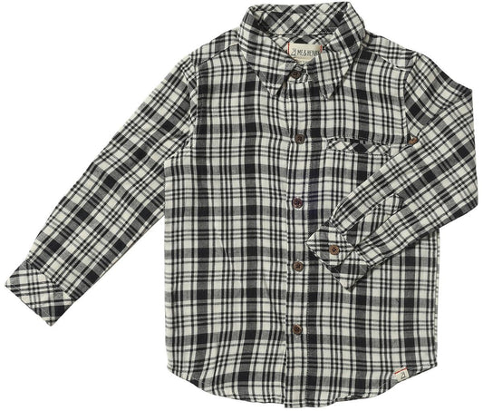 Atwood Woven Shirt // Black & Cream Plaid