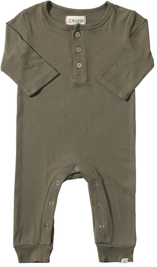 Mason Ribbed Romper // Green