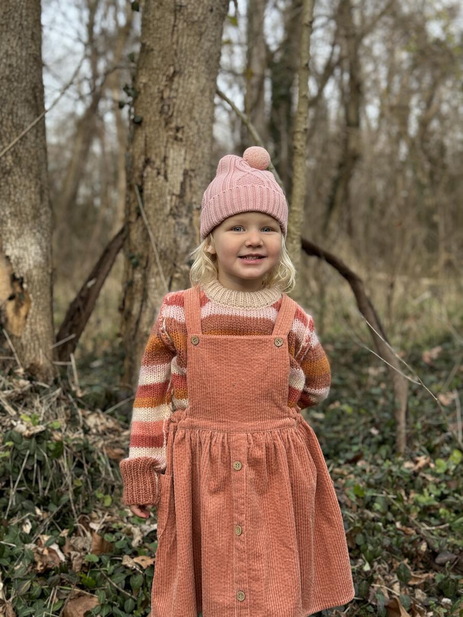 Donna Sweater // Coral Stripe