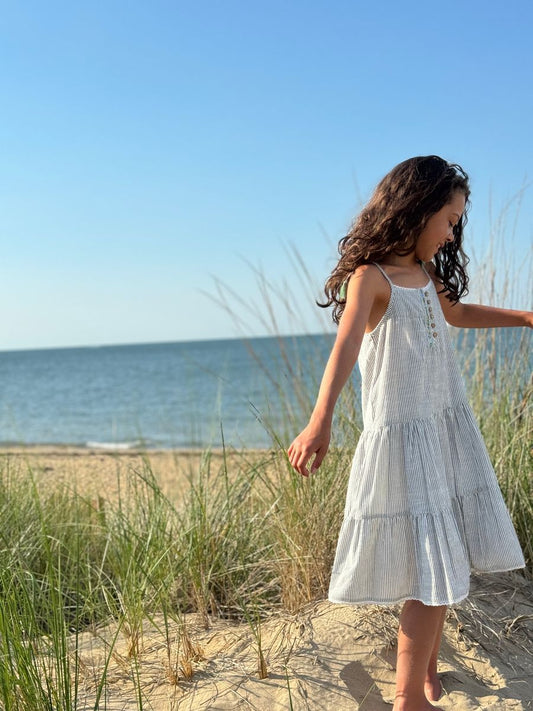 Embroidered Boho Strappy Dress // Bacalar