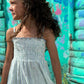 Shirred Strappy Sun Dress // Green