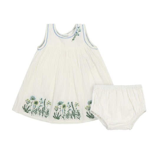 White Bacalar Dress // Blue & Green