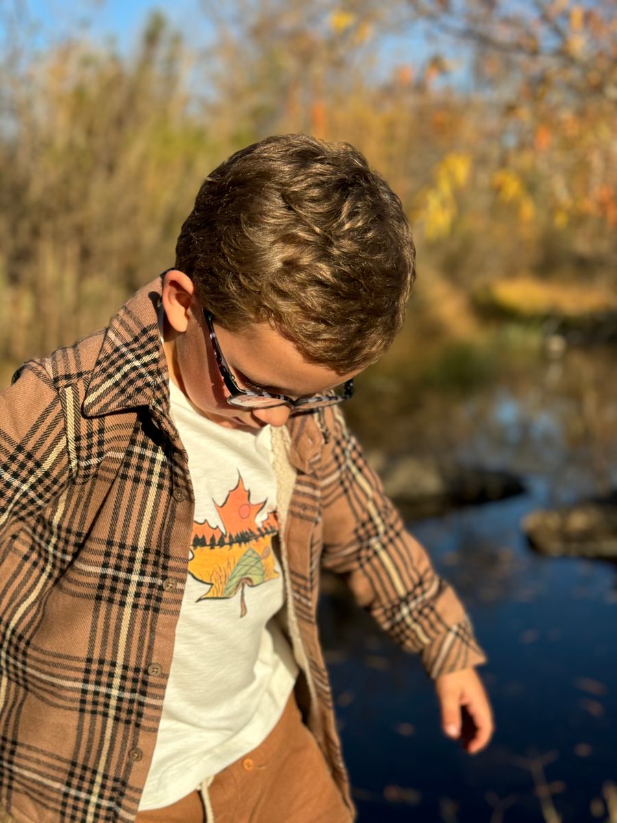 Adventurer Sherpa Lined Shirt // Brown & Black Plaid