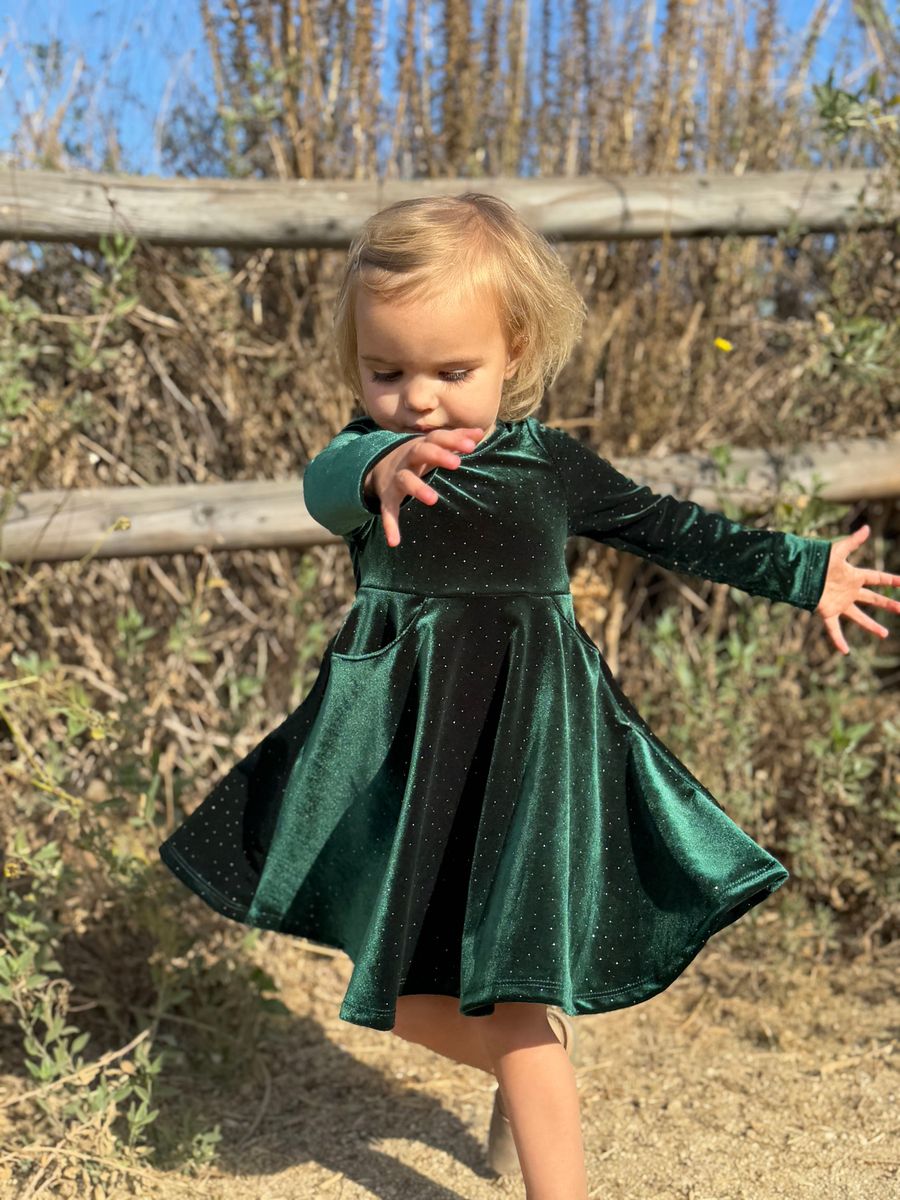 Merilee Dress // Green Sparkle