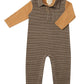 Arlington Polo Romper // Green w/ Gold Arms
