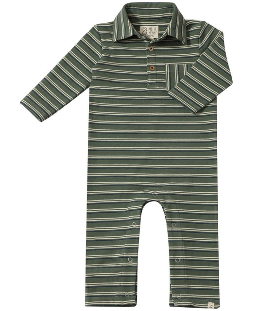 Kingston Polo Romper // Forest & Navy