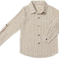 Atwood Woven Shirt // Tan, Black & Cream Stripe