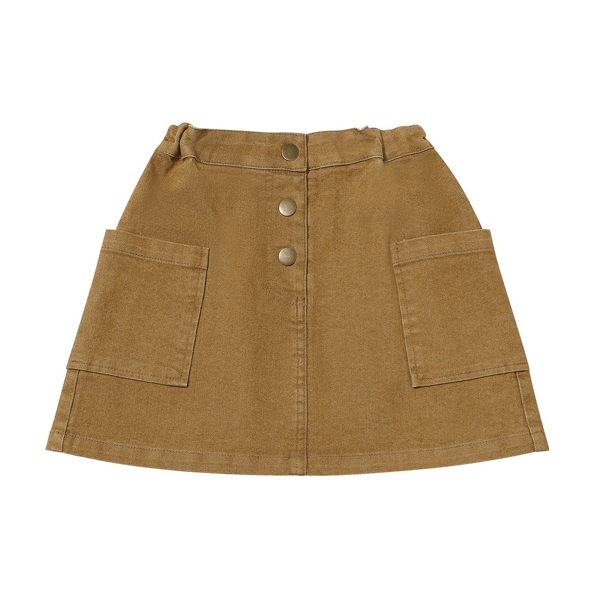 Brown skirt with button details 
