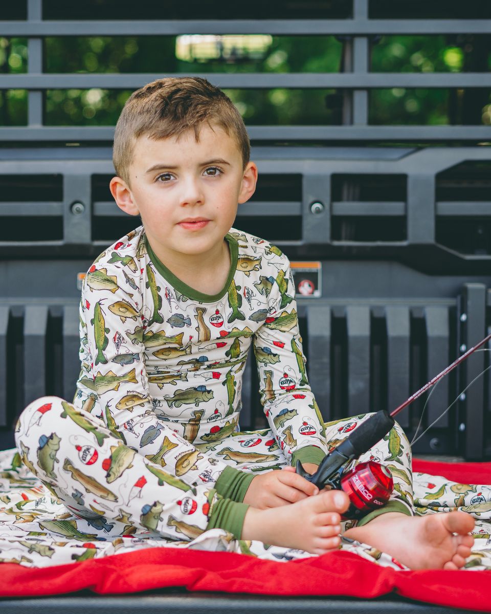 Wishin I Was Fishing 2 Piece Pajamas