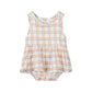 Pink, Yellow. and Blue Plaid baby romper 