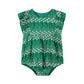 Green baby romper with star pattern
