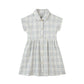 Blue and Cream Checked Dress 