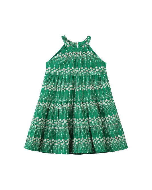 Green Embroidered Dress 