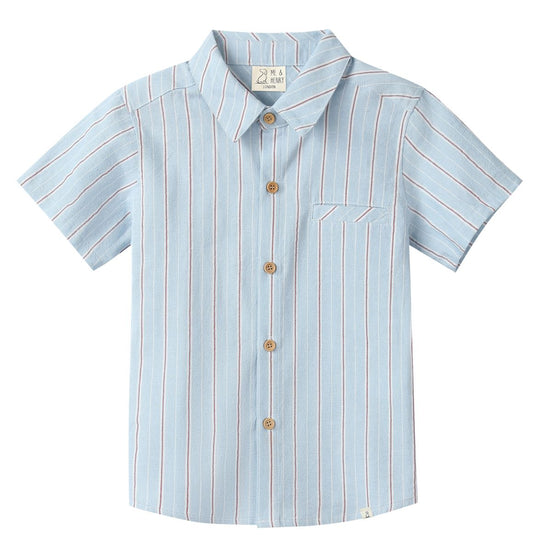 Light Blue with Red Stripe Button Down 