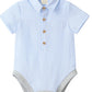 Helford Woven Onesie// Pale Blue Searsucker