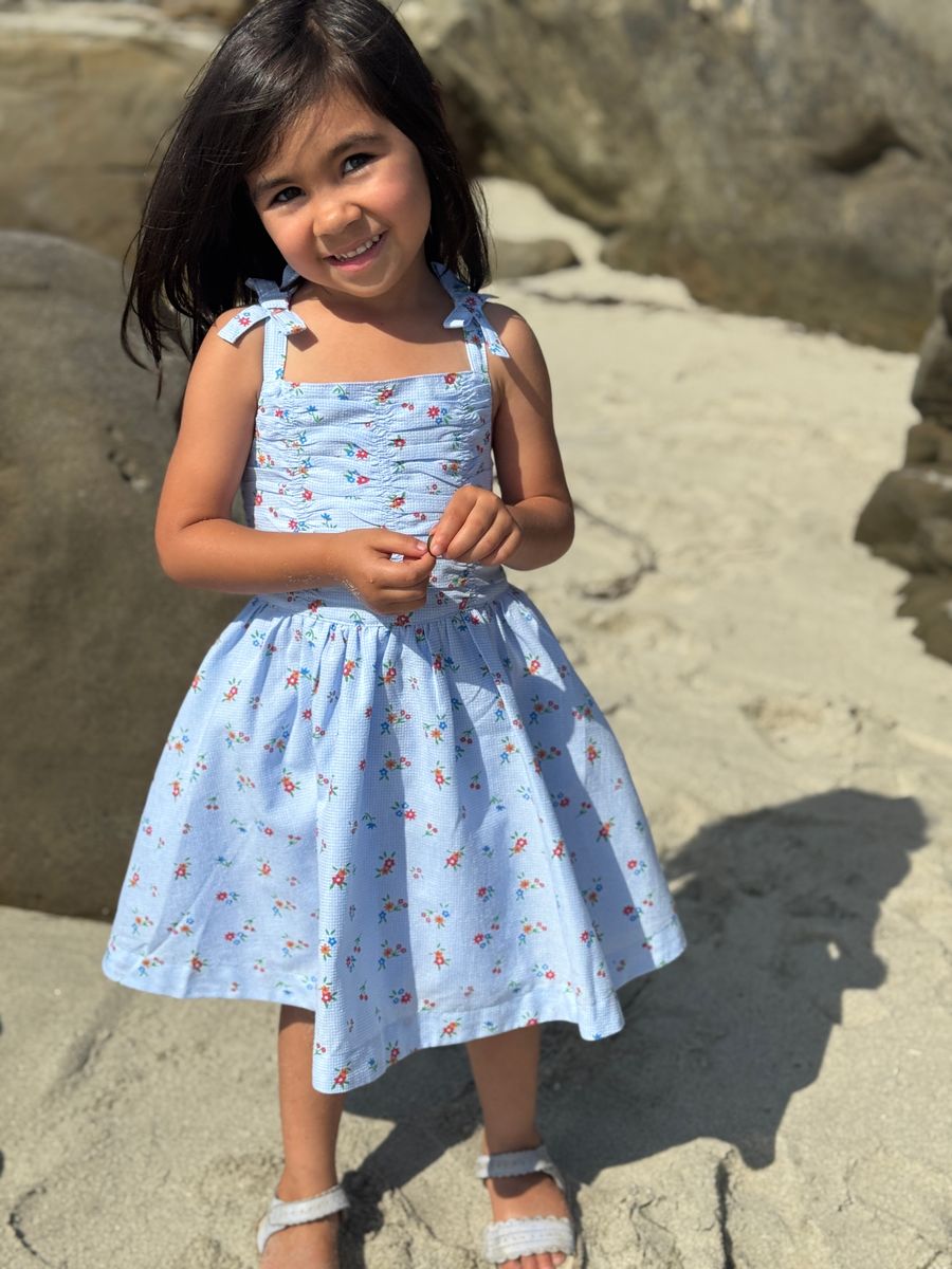 Wynonna Dress // Blue Gingham Floral