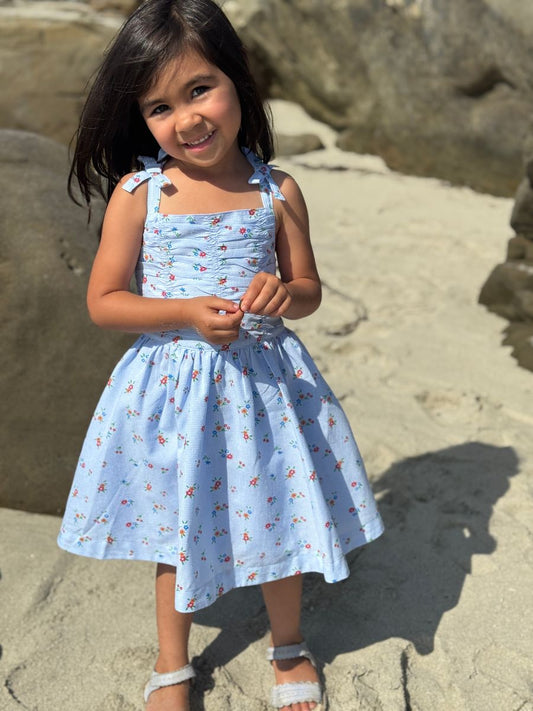 Wynonna Dress // Blue Gingham Floral