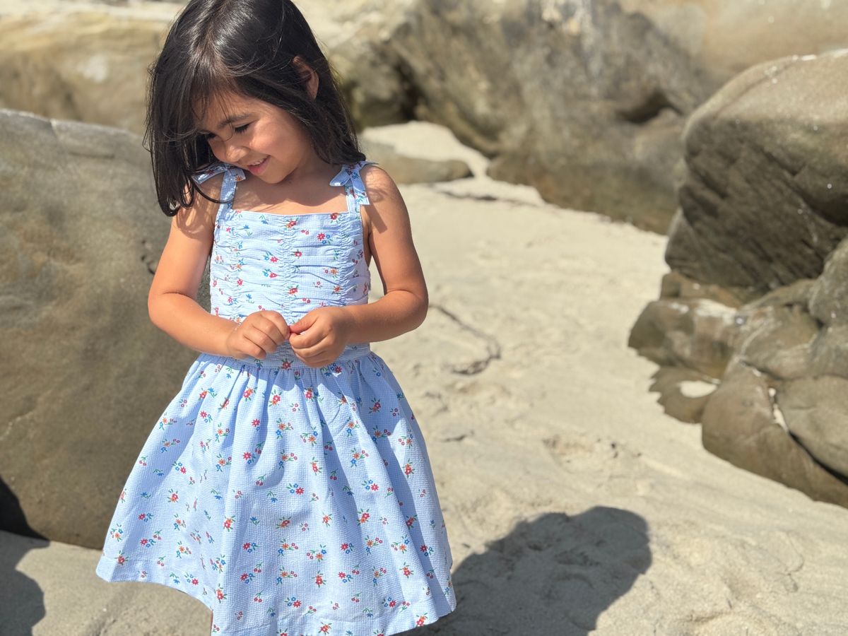 Wynonna Dress // Blue Gingham Floral