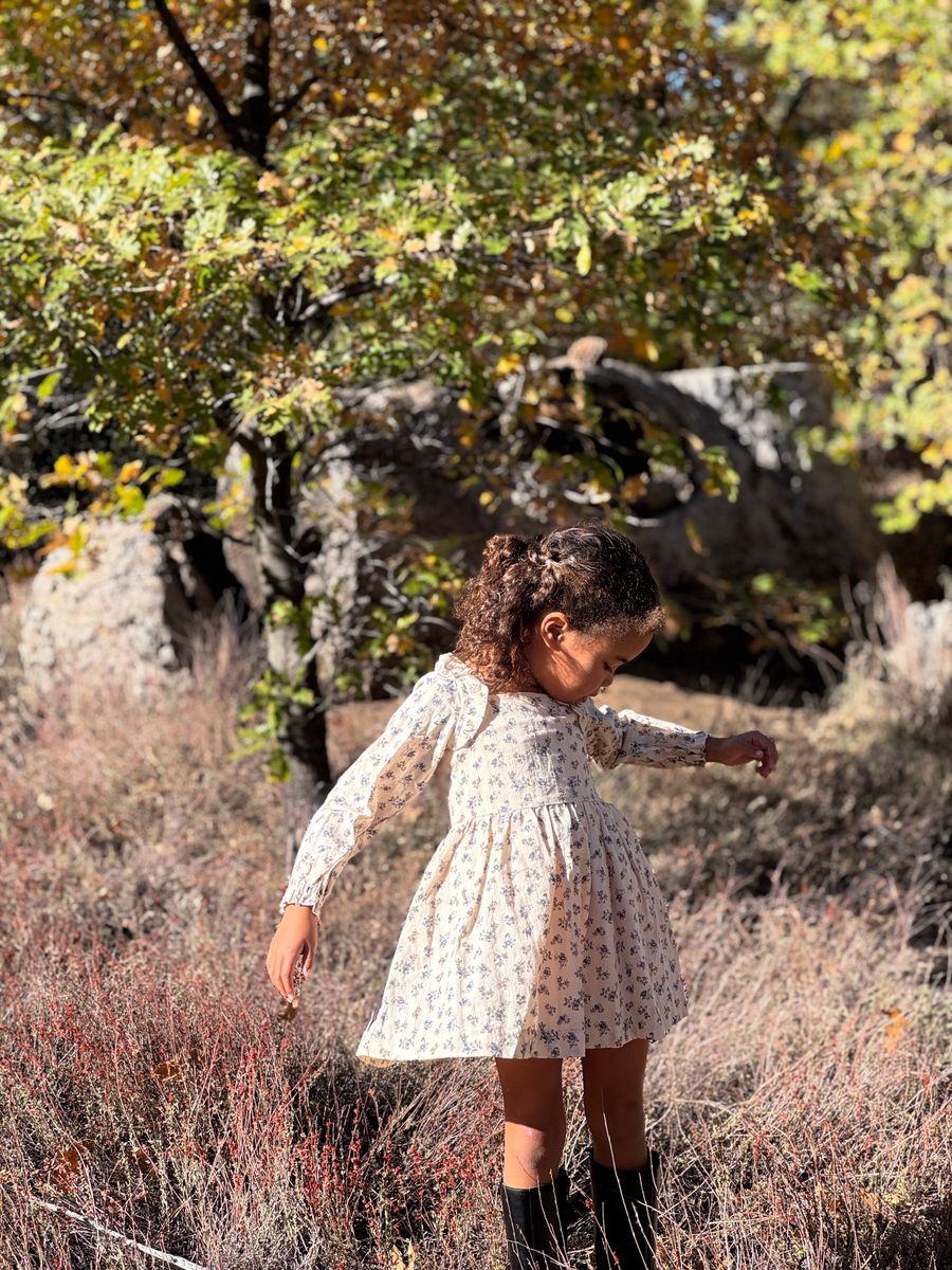 Ciera Floral Dress // Oatmeal Floral