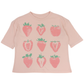 Pink Boxy t-shirt with strawberry graphics 