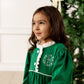 Ruffle Nightgown //  Green Holiday Lounge