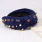 Football Embellished Headband NAVY ORANGE