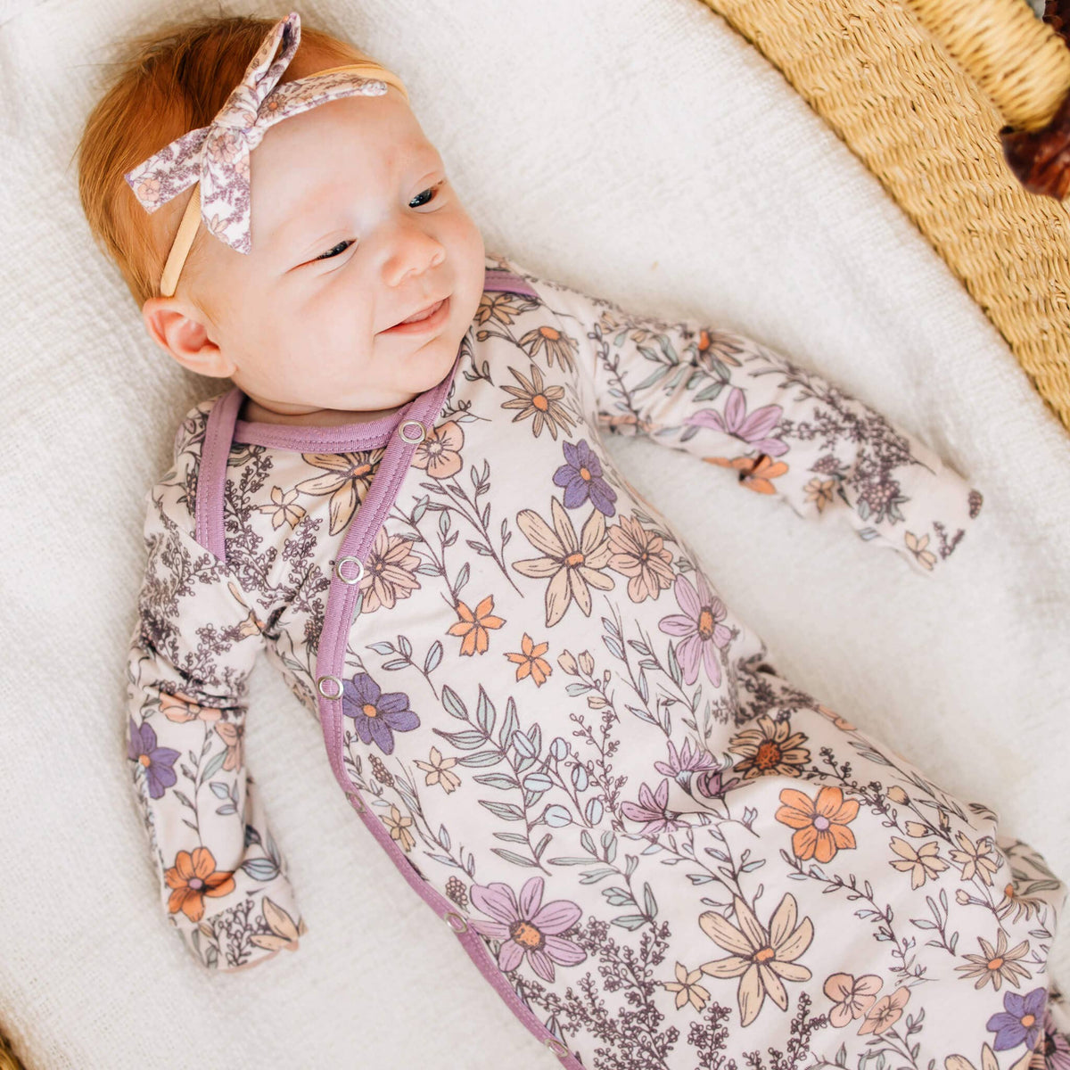 Newborn Knotted Gown // Flora