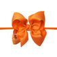 1/4" NYLON PANTYHOSE HEADBAND W/SIGNATURE GROSGRAIN BOW