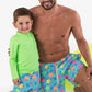 Boys Neon Jelly Time Performance Hybrid Swim Trunks