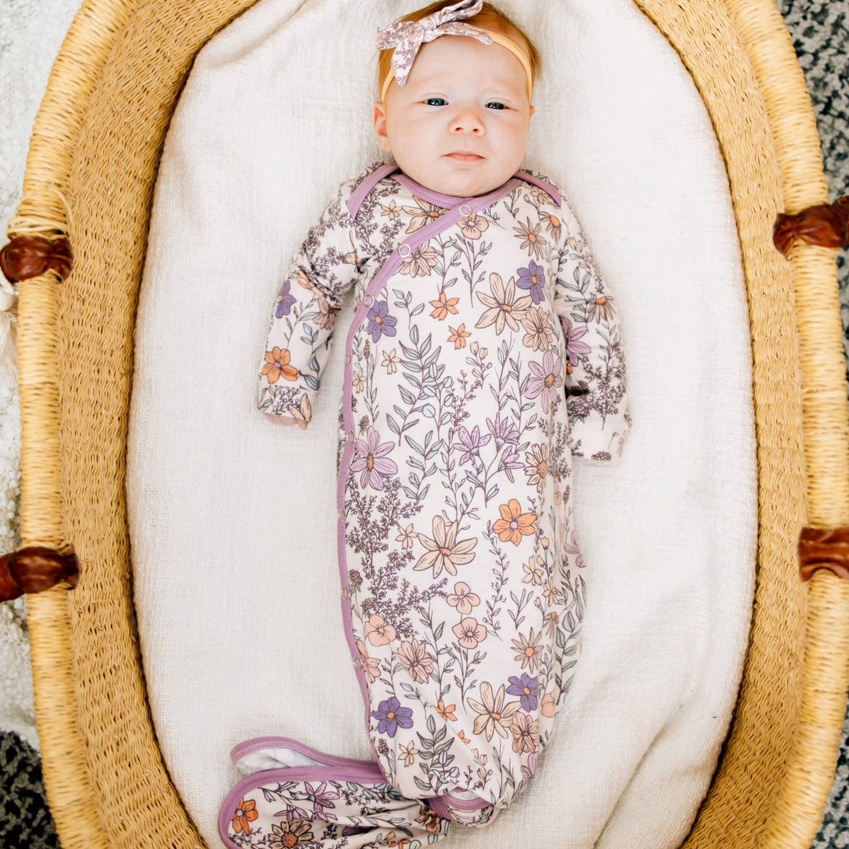 Newborn Knotted Gown // Flora