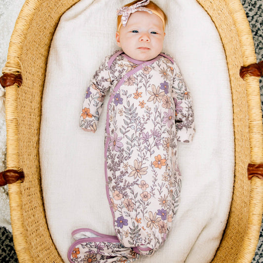 Newborn Knotted Gown // Flora