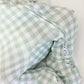 Peter Pan Collar Zipper Footie | Moss Gingham