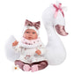 Newborn Doll Celeste with Swan Cushion (17.3")