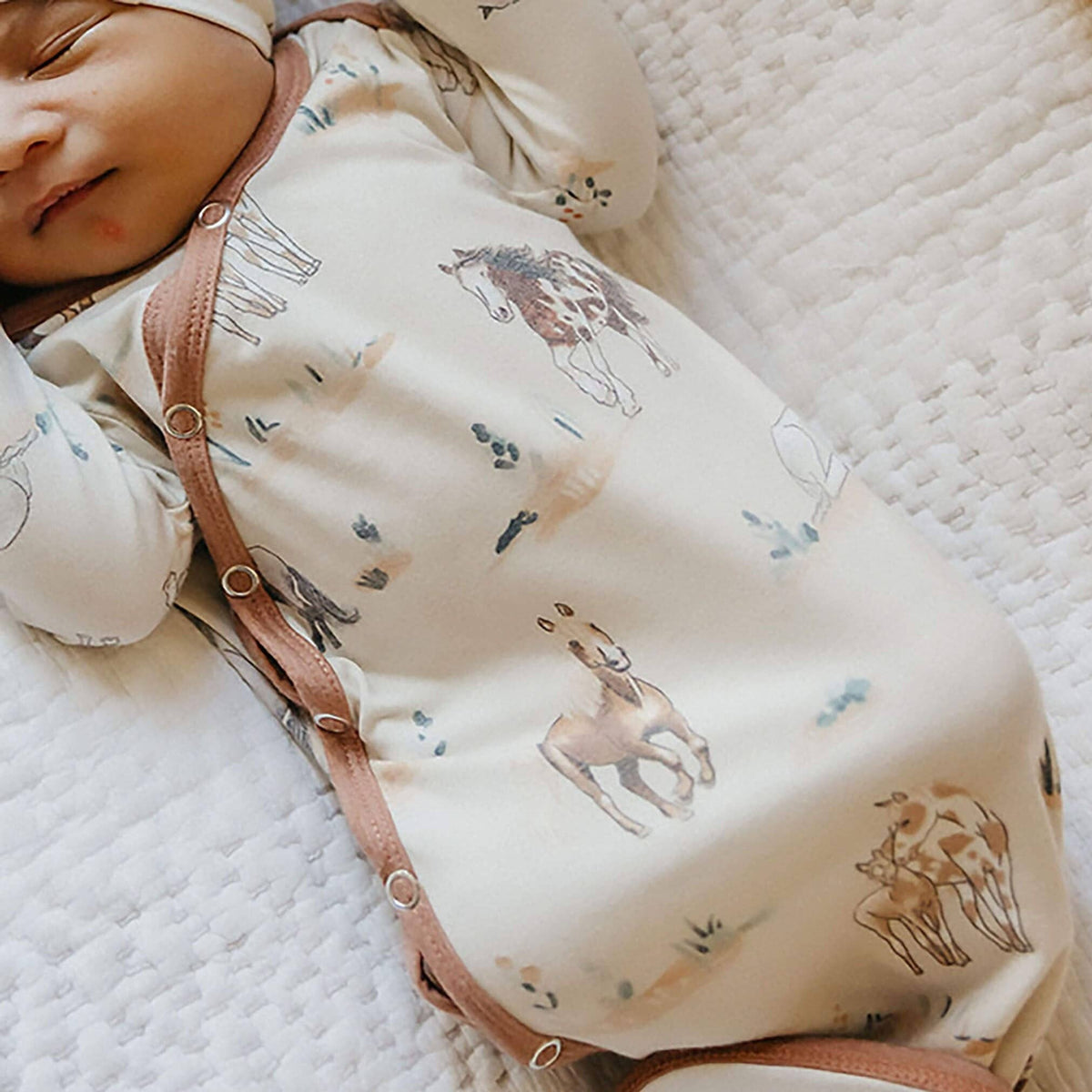Newborn Knotted Gown // Montana