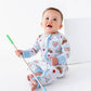 Caddy Convertible Footies- Blue