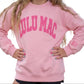 Lulu Mac Sweatshirt // Light Pink & Pink