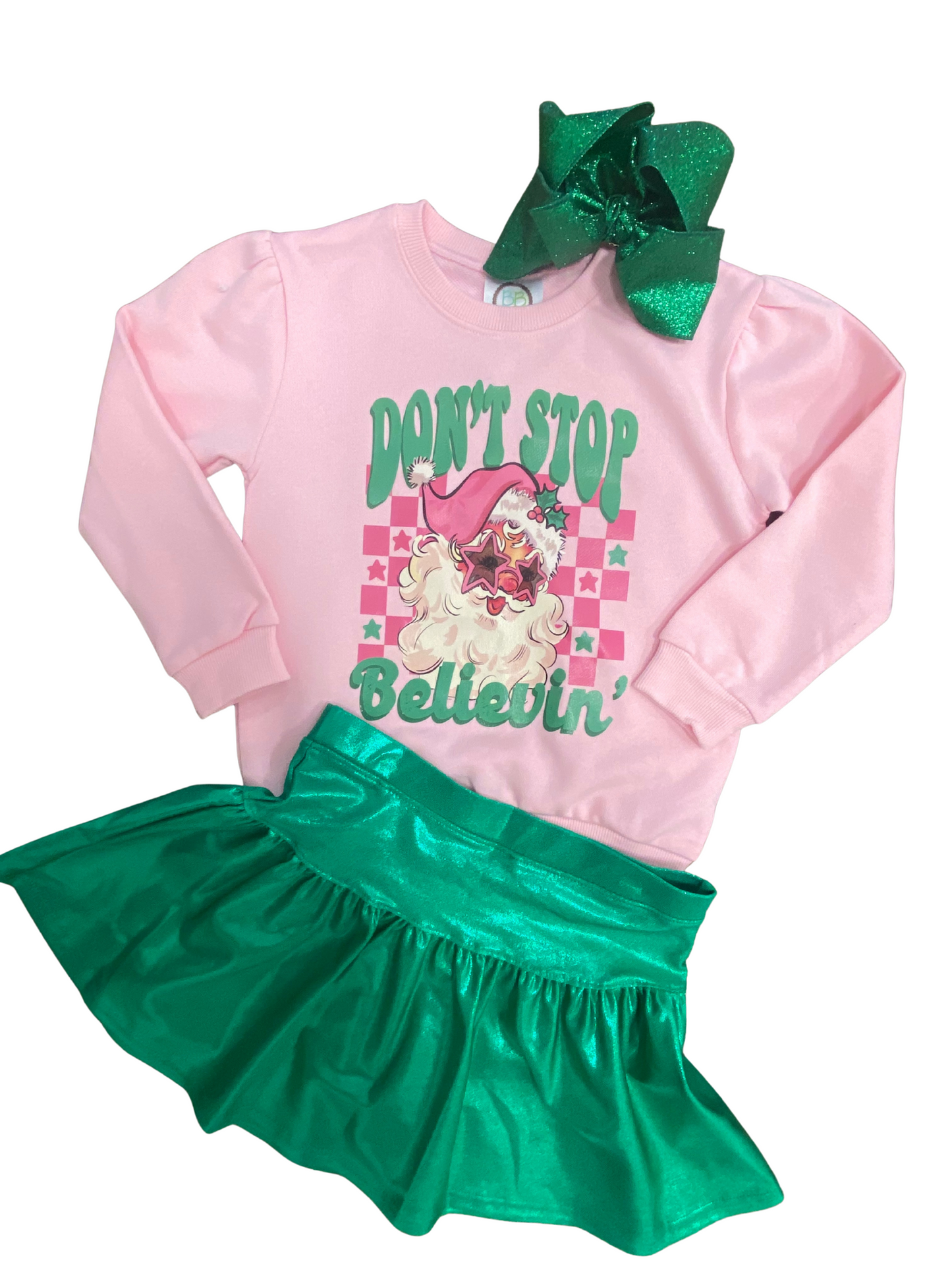 Don't Stop Believing Santa Sweatshirt