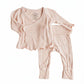 Two-Piece Waffle Crossover Top & Bottom | Pink Fawn
